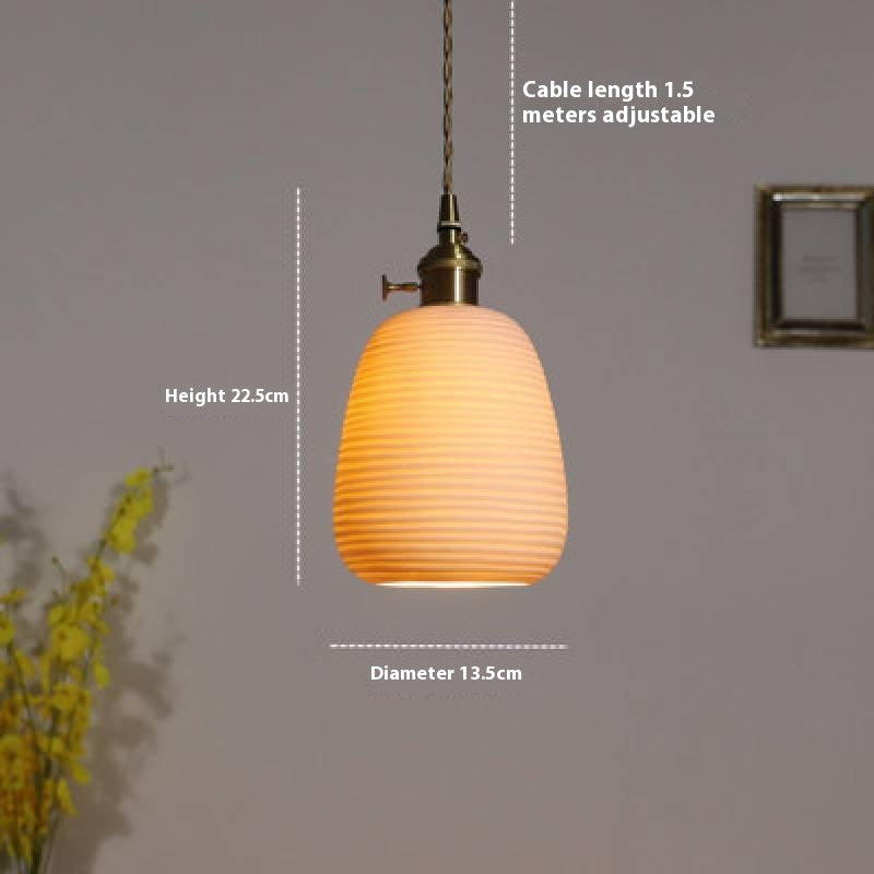 Nordic Brass Ceramic Pendant Light / Ceramic Type C