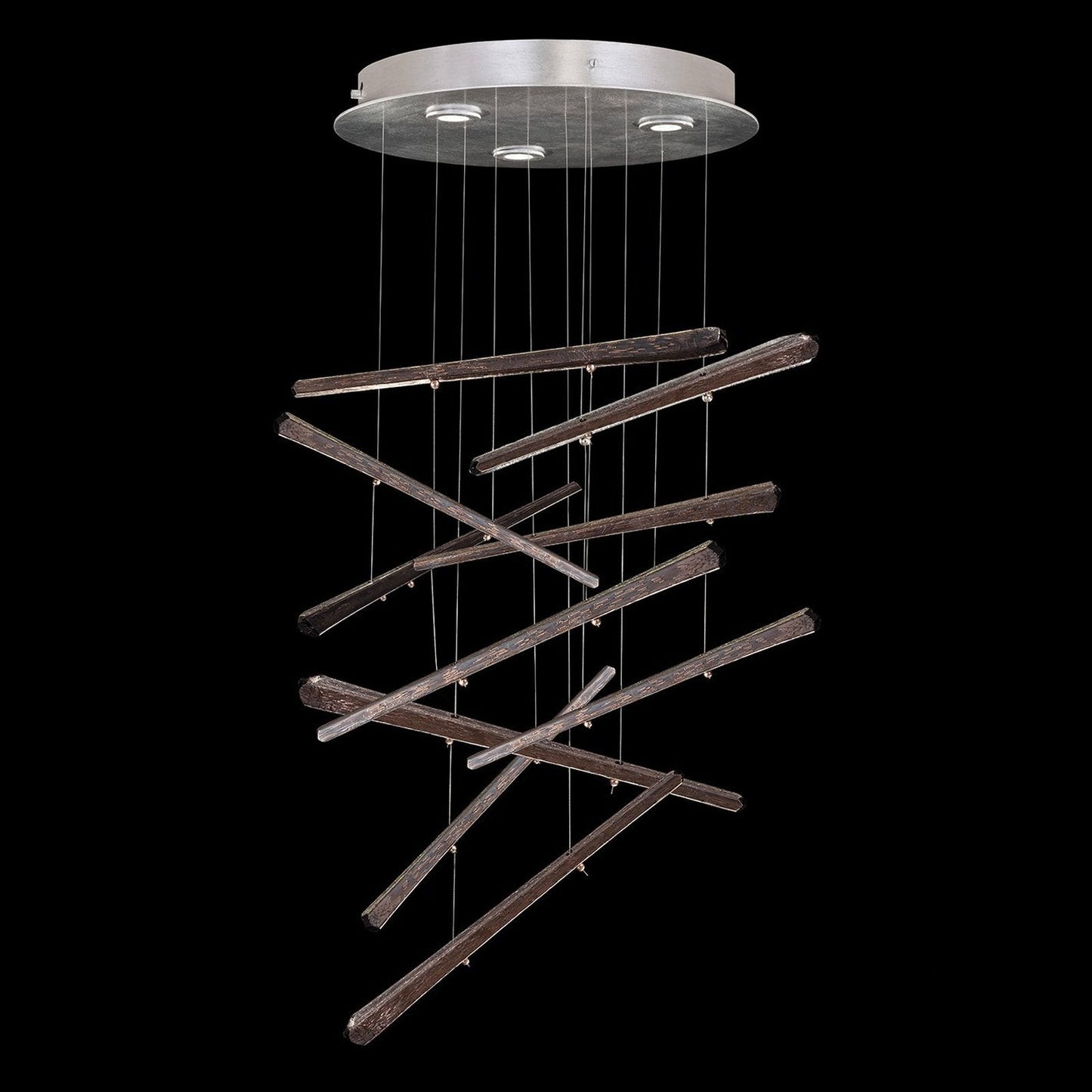 10-Spire Crystal LED Round Pendant Light