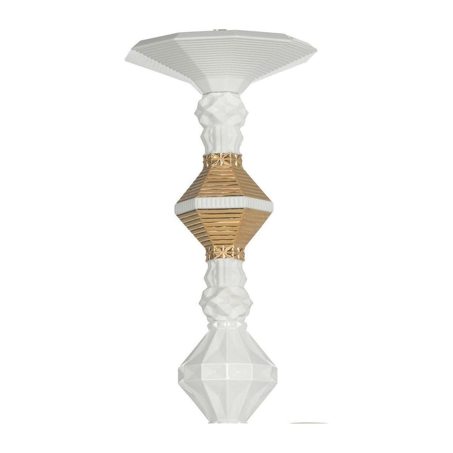 12-Light Engraved Porcelain Chandelier