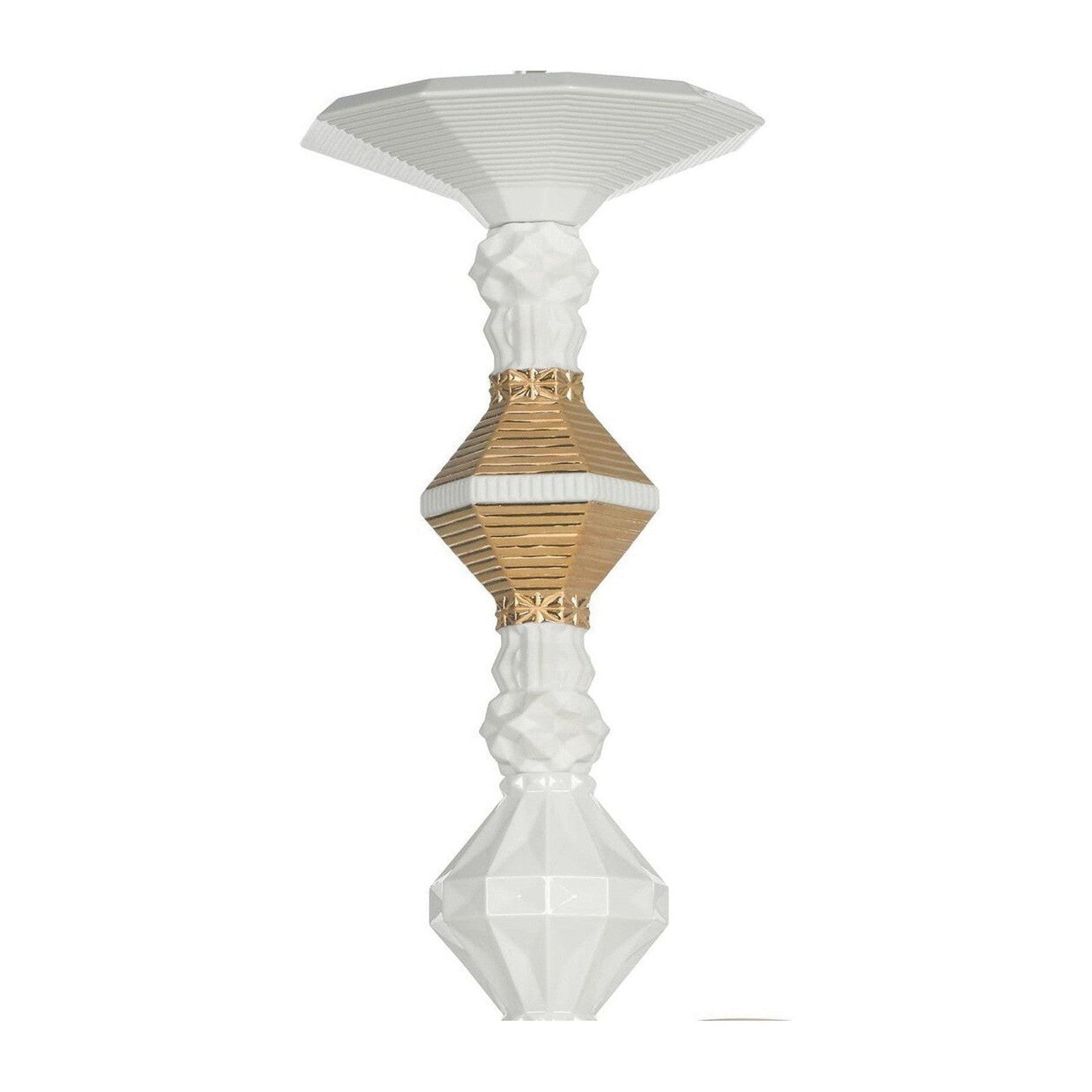 12-Light Engraved Porcelain Chandelier