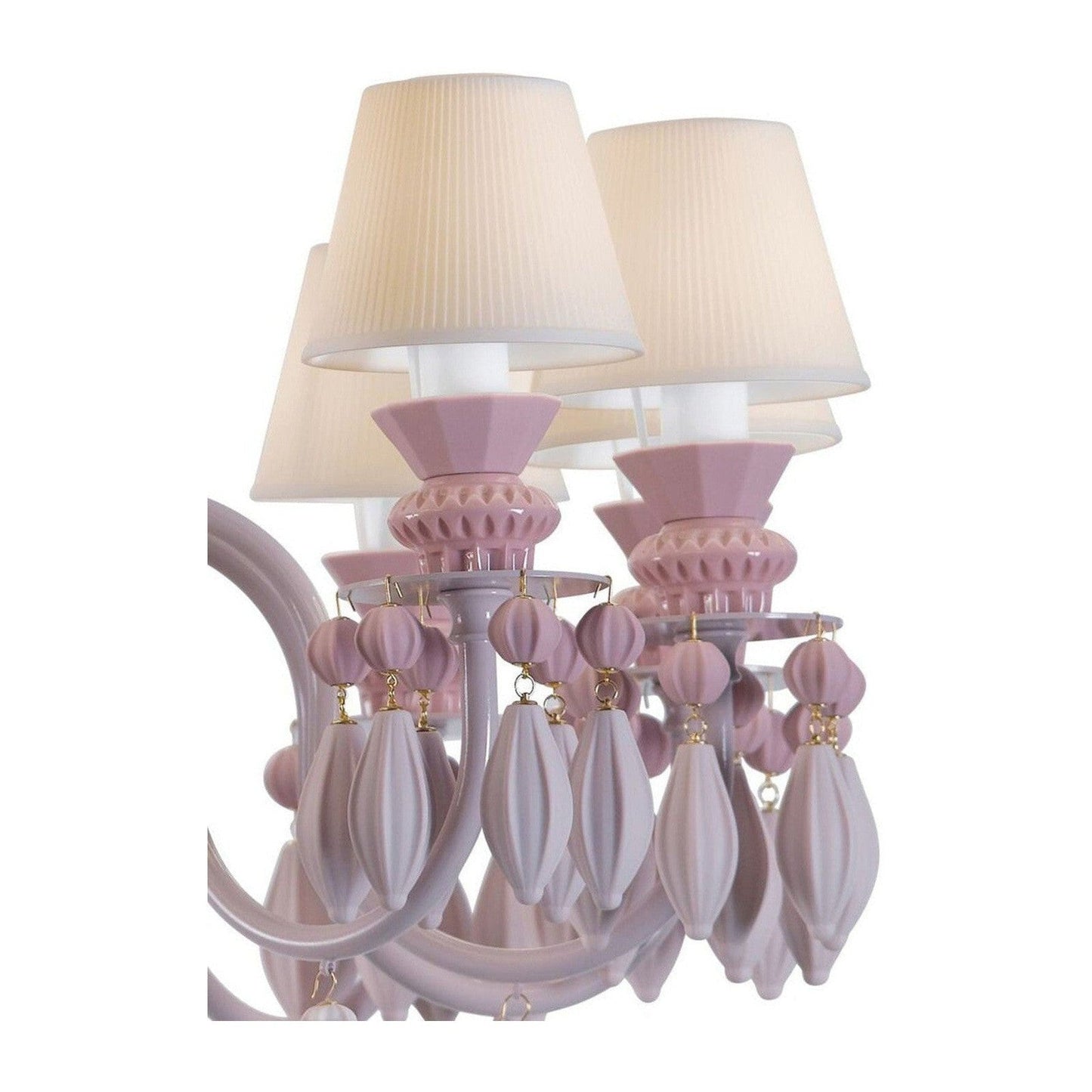 12-Light Engraved Porcelain Chandelier
