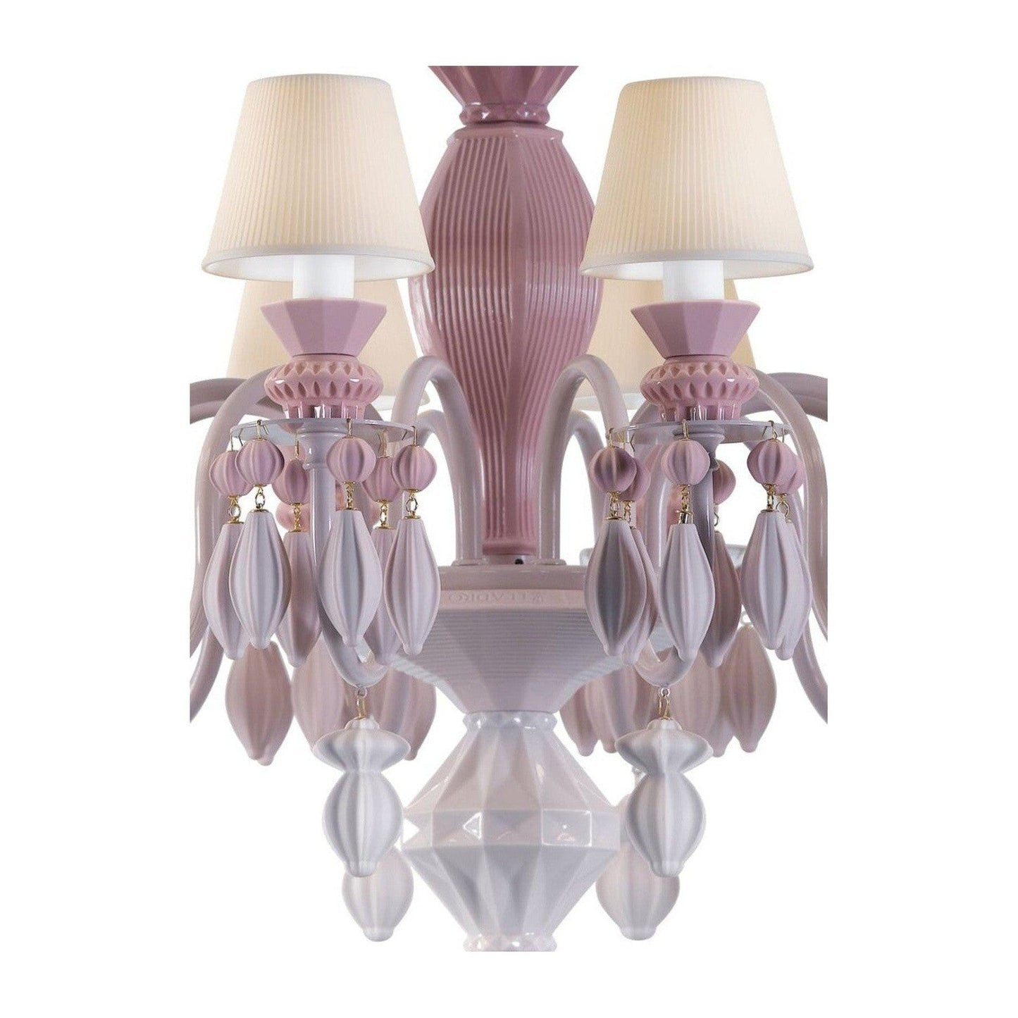 12-Light Engraved Porcelain Chandelier