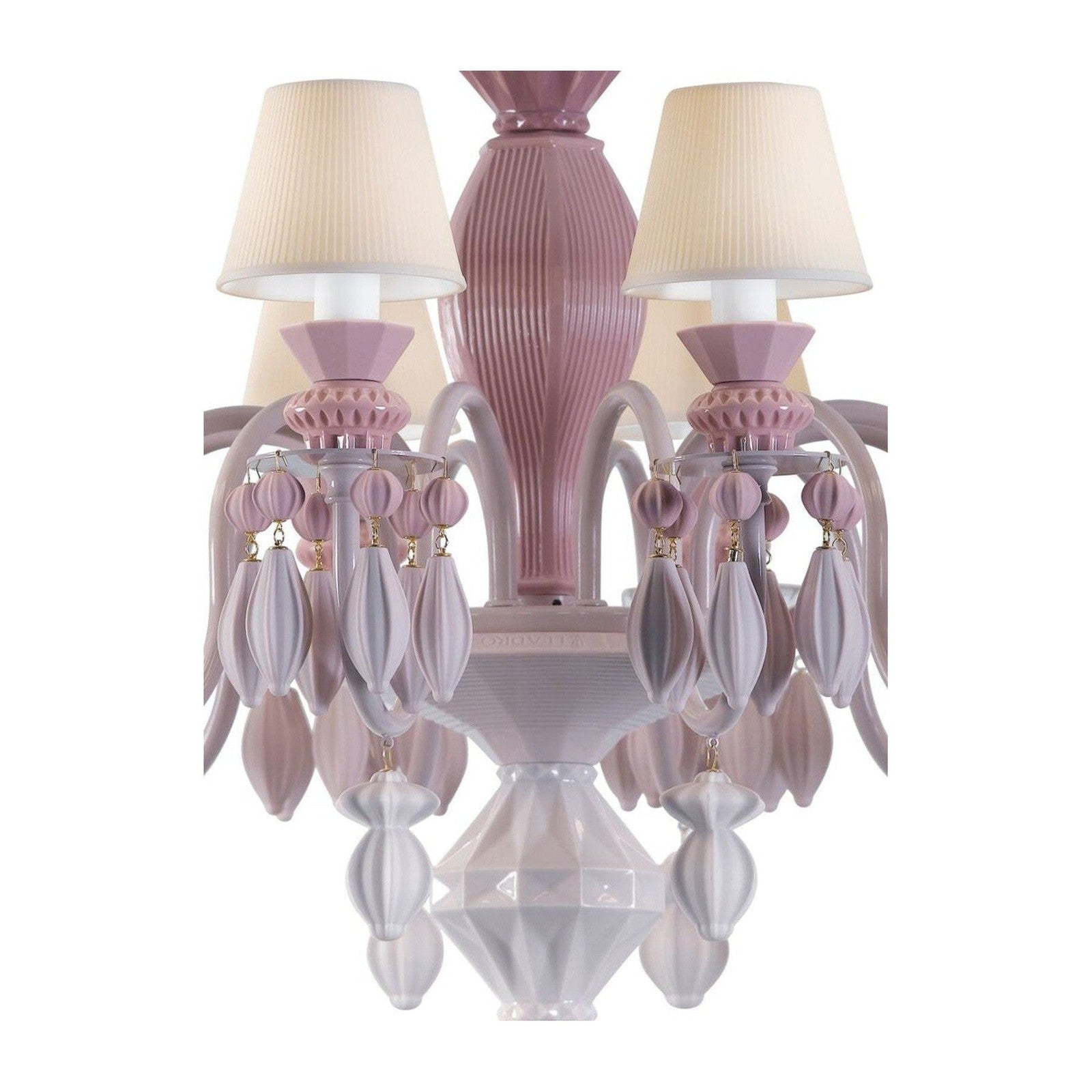 12-Light Engraved Porcelain Chandelier