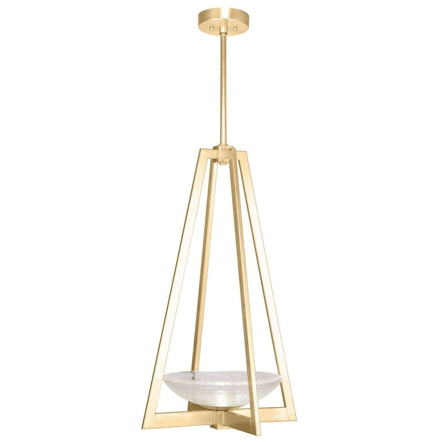 17.5-Inch Hand-Blown Glass Square Pendant Light