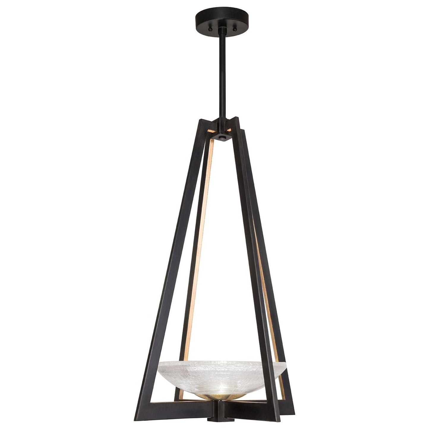 17.5-Inch Hand-Blown Glass Square Pendant Light