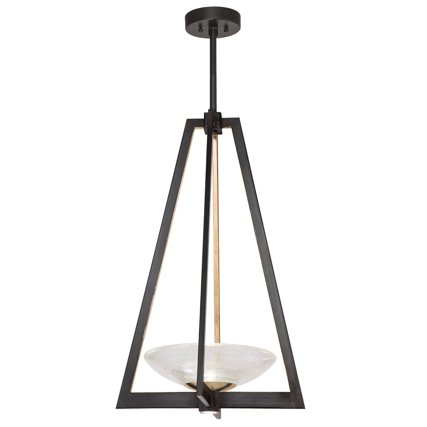 17.5-Inch Hand-Blown Glass Square Pendant Light