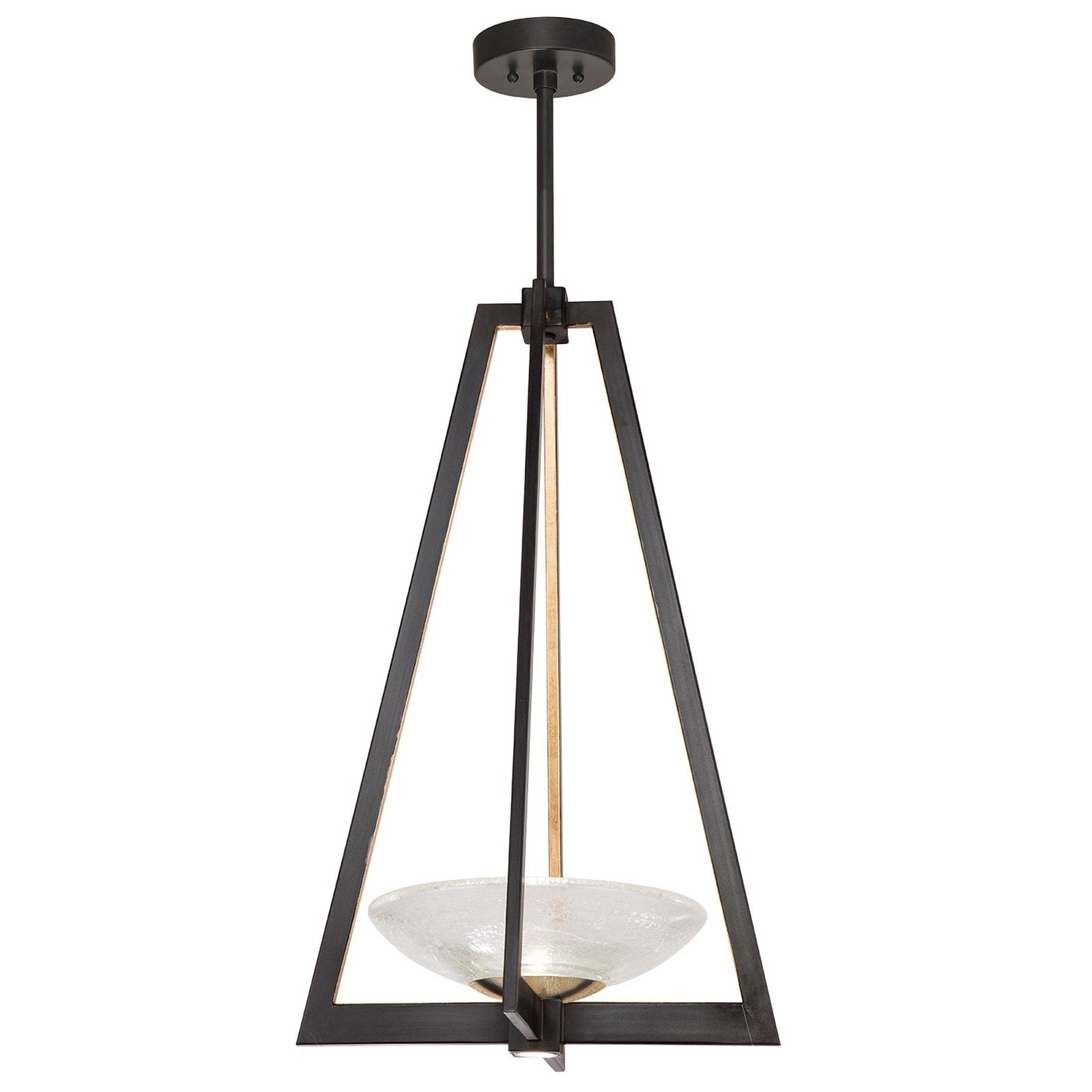 17.5-Inch Hand-Blown Glass Square Pendant Light