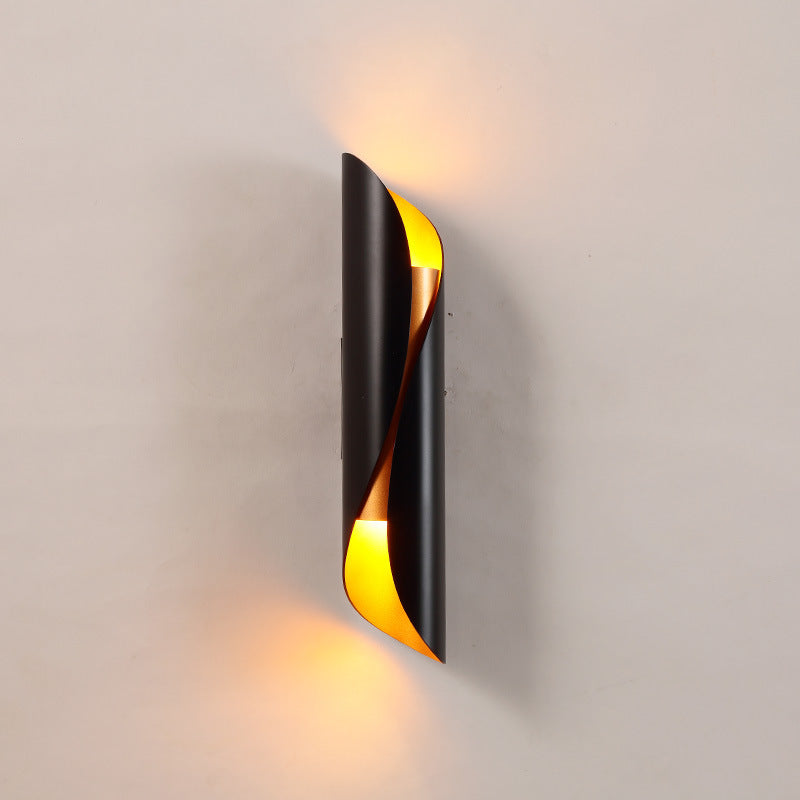 Compact LED Bedside Wall Light / C Type Black