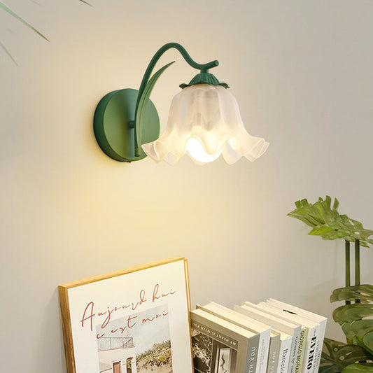 Floral Colour Bedside Wall Light / Tri color dimming / Pink
