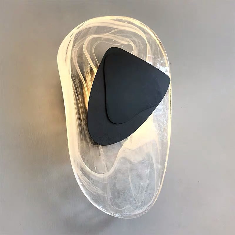 Minimalist Glass and Iron LED Wall Light / Warm Light / Gold