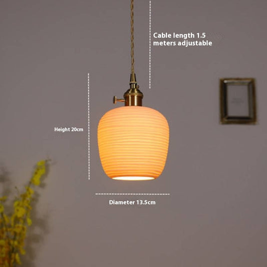 Nordic Brass Ceramic Pendant Light / Ceramic Type B