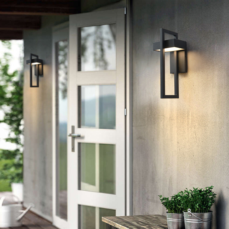Rainproof Stainless Steel Outdoor Wall Light / Large White Light