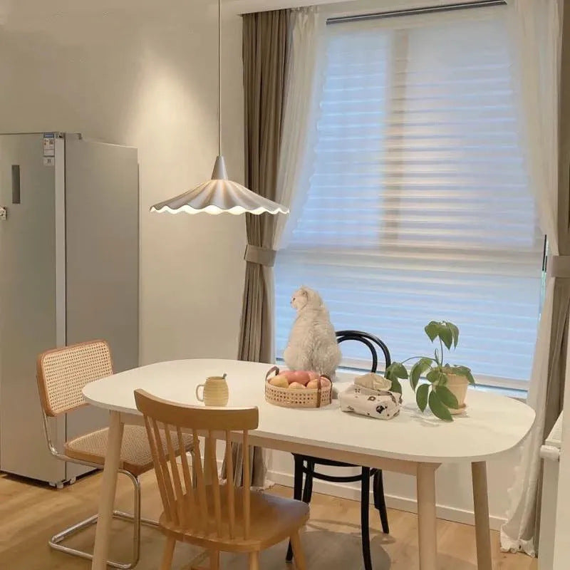 White Ceramic French-Style Pendant Light